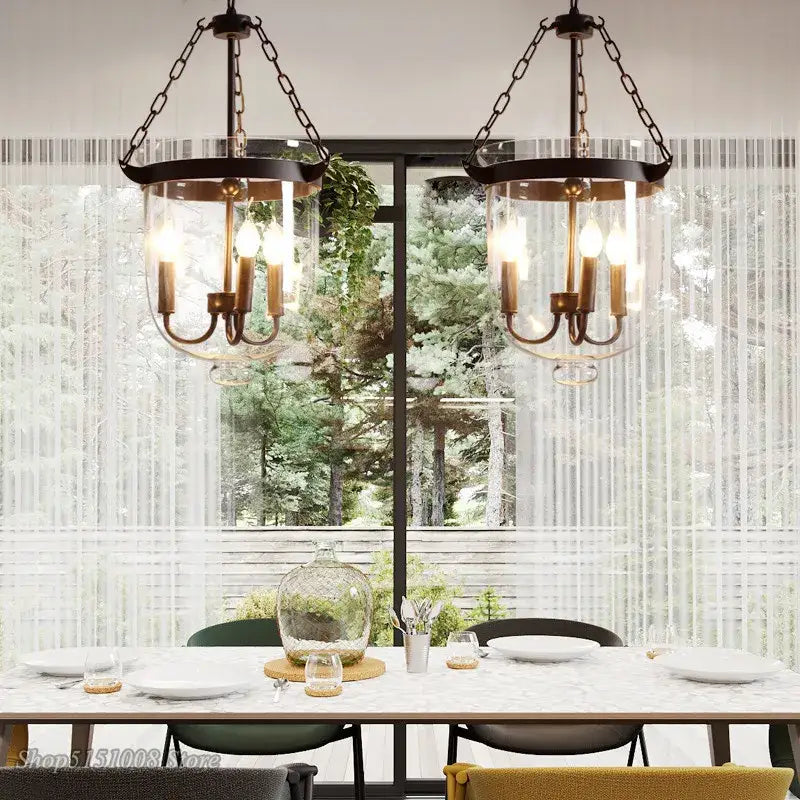 DecorBites™ Glass Bucket Pendant Light: Retro LED Dining Room Fixture