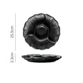 Retro black speckled ceramic dinner plate dining room serving platter