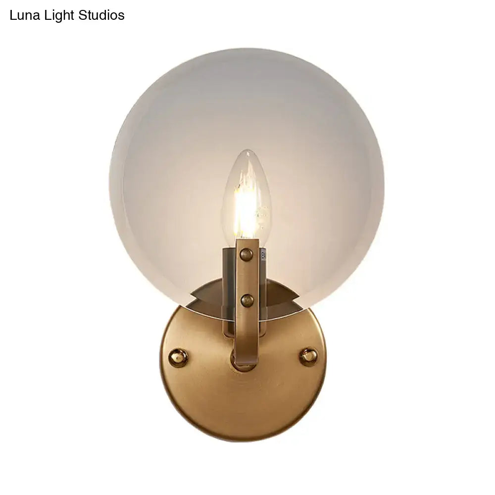 DecorBites™ Blue Retro Flake Glass Sconce Light - Gold Right Angled Arm - Wall Lighting Fixture
