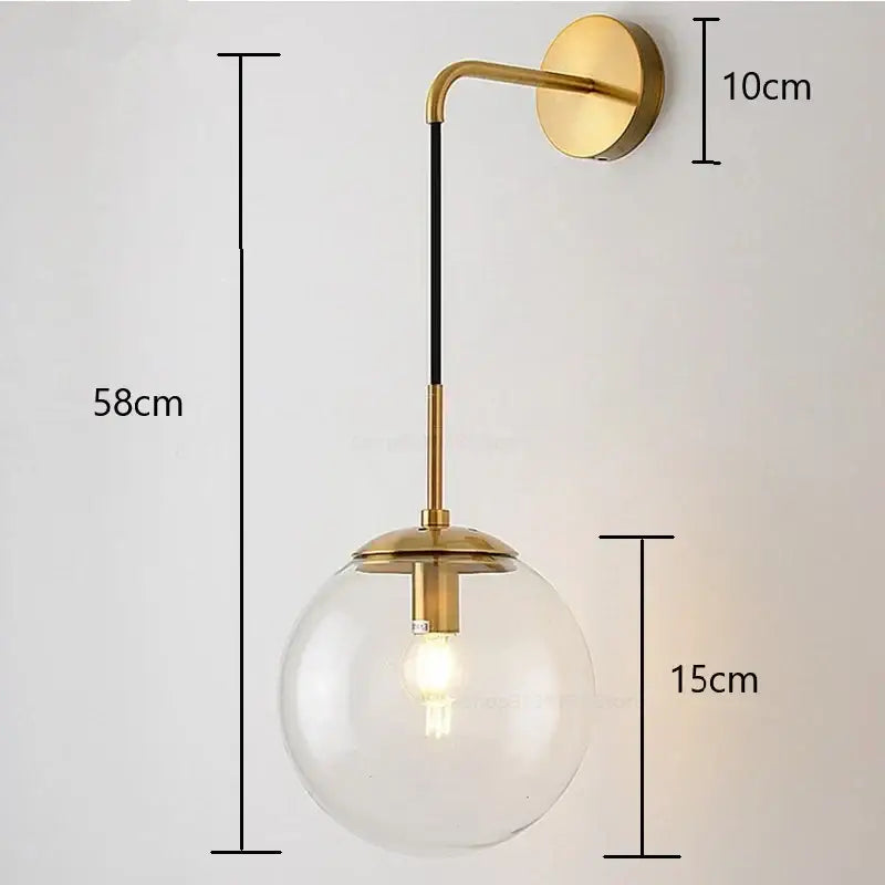 DecorBites™ Glass Ball Wall Lamp - Nordic Retro LED Lighting Fixture