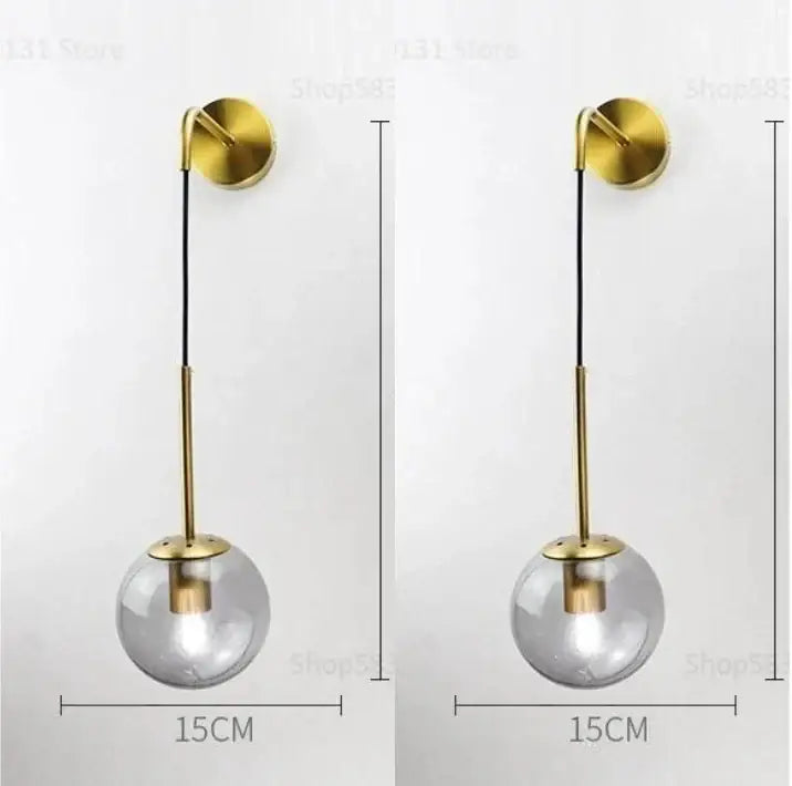 DecorBites™ Glass Ball Wall Lamp - Nordic Retro LED Lighting Fixture