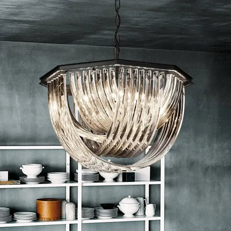 DecorBites™ Black Metal E14 Led Pendant Lights: Retro Loft Chain Hanging Lamp for Living Room