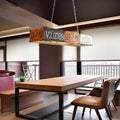 Retro industrial metal license plate pendant light dining room 5 bulbs
