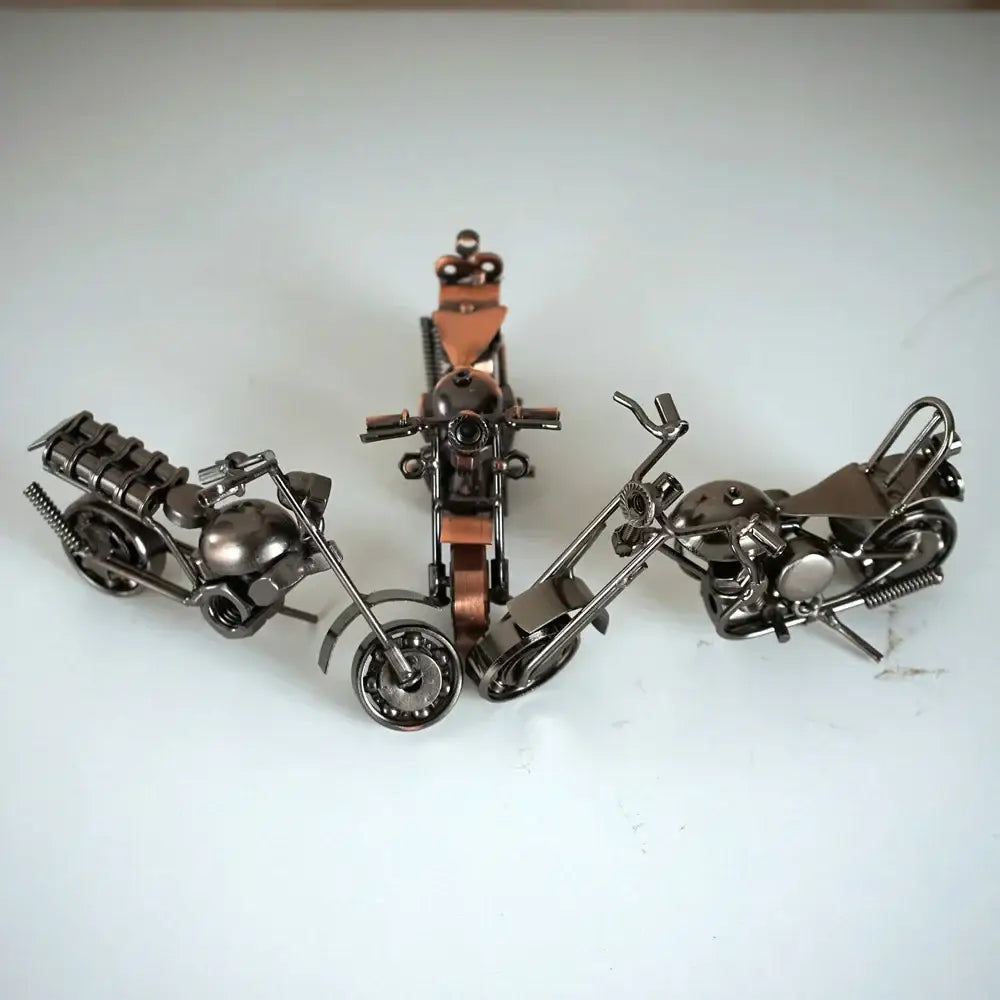 DecorBites™ 14cm Retro Motorcycle Model Metal Figurine Home Decor & Toy