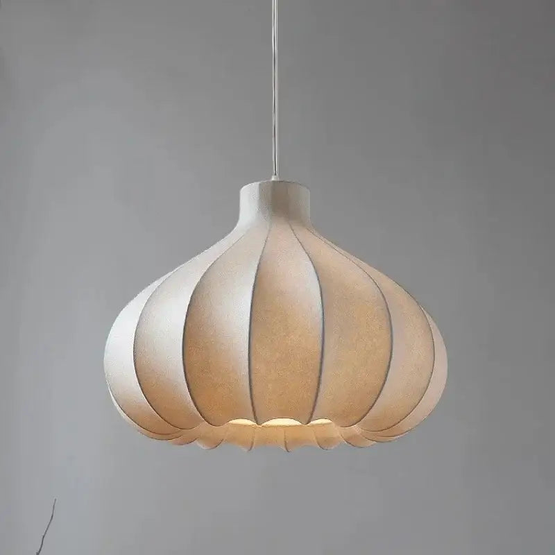 Retro pleated soft white led pendant lights for living room warm glow
