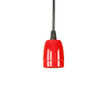 DecorBites™ Retro Style Mini Hanging Pendant Light - Adjustable Cord, Black/Red Ceramic Ceiling Fixture