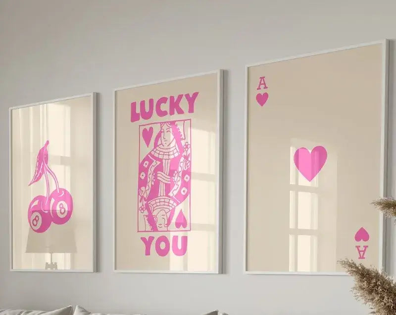 Retro beige and brown wall art posters set living room decor