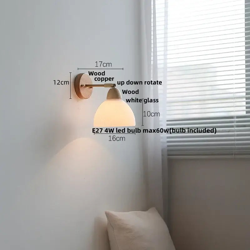DecorBites™ Ceramic Wood Up Down Rotate LED Wall Sconce Light Fixtures