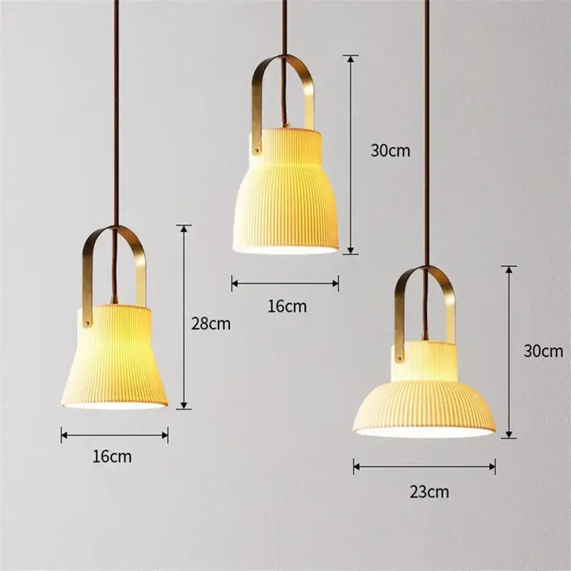 DecorBites™ Ceramic LED Pendant Lights - Japanese Style, Nordic Modern Hanging Light