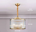Ribbed decorbites glass chandelier gold living room pendant light