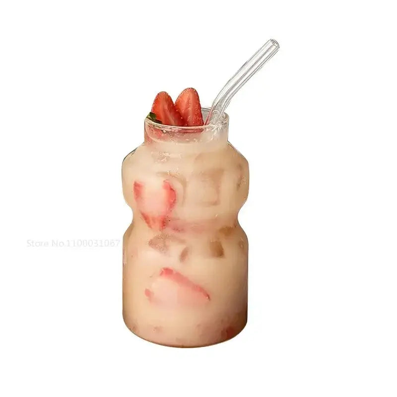 DecorBites™ Borosilicate Glass Cups for Milk, Juice, Tea, Coffee - Heat-resistant & Stylish