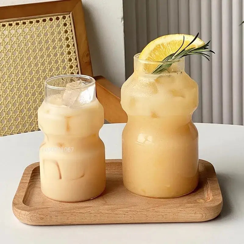 DecorBites™ Borosilicate Glass Cups for Milk, Juice, Tea, Coffee - Heat-resistant & Stylish