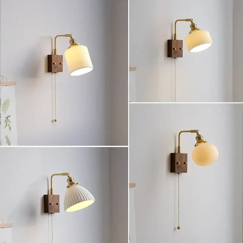 DecorBites™ Ceramic Copper LED Wall Lamps Bedroom Bathroom Mirror Light Fixtures
