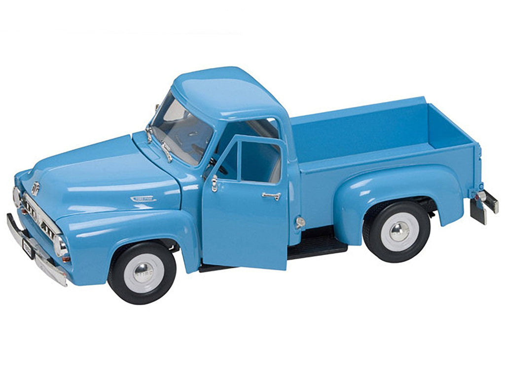 1953 Ford F-100 Pickup Truck Light Blue 1/18 Diecast Model Car by Road Signature