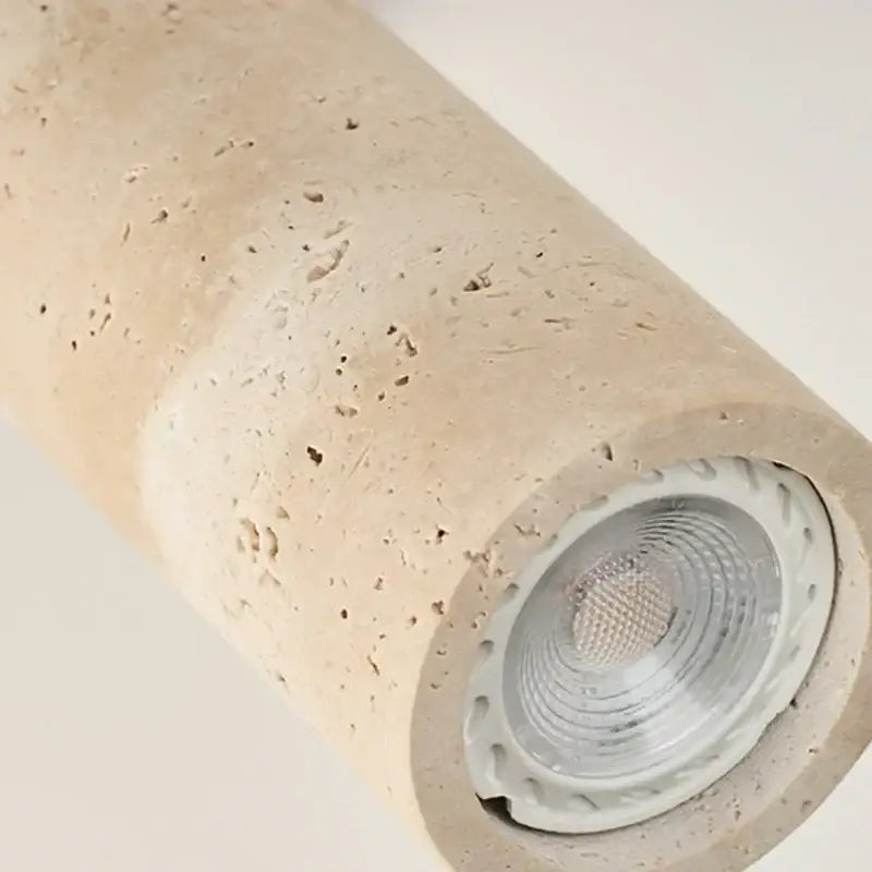 Rustic concrete and dark wood led wall sconce bedroom light