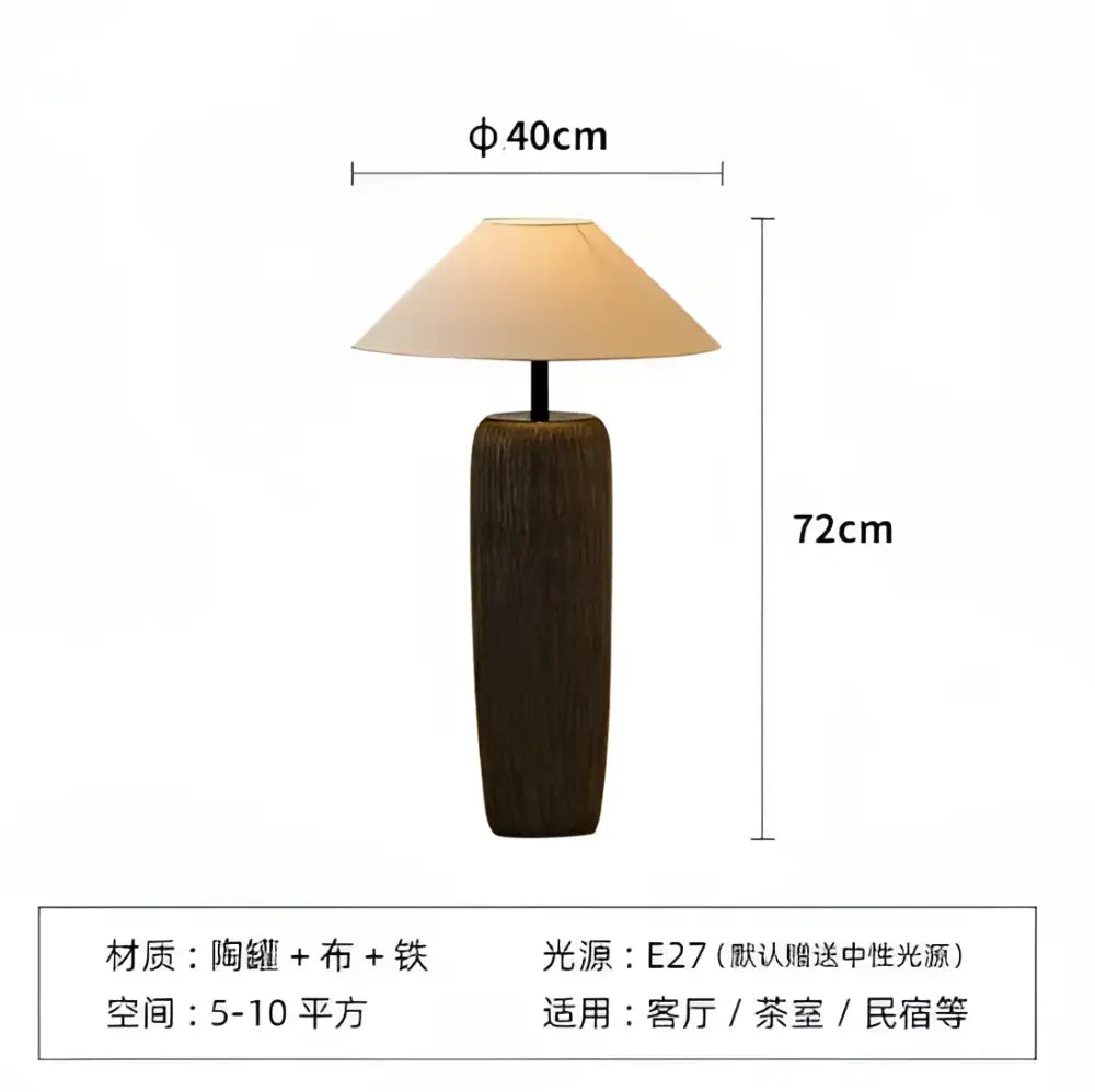 DecorBites™ Ceramic Wabi Sabi Antique Japanese Floor Lamp for Living Room