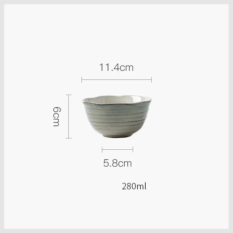 Rustic grayish white ceramic dish bowl set dining room dinnerware