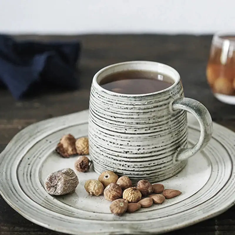 Rustic grayish white ceramic dish bowl set dining room dinnerware