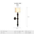 Rustic wood and cream fabric led wood wall light living room