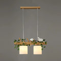 DecorBites™ Modern Wood Linear Island Lighting for Restaurants - Natural Wood Island Light