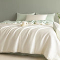 Satin light blue bedding set – solid color bedroom duvet cover