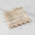 Scalloped calacatta viola marble tray – kitchen luxury decor