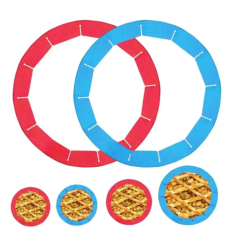 Adjustable Silicone Pie Crust Shield by DecorBites™: Reusable Baking Tool for Perfect Crusts