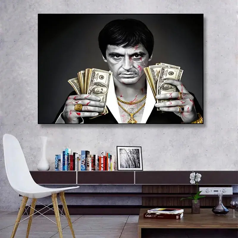 Tony montana scarface wall art print set for living room