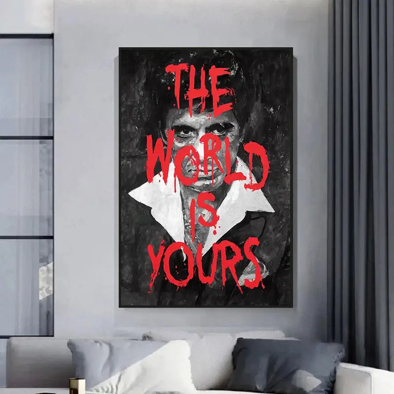 Tony montana scarface wall art print set for living room
