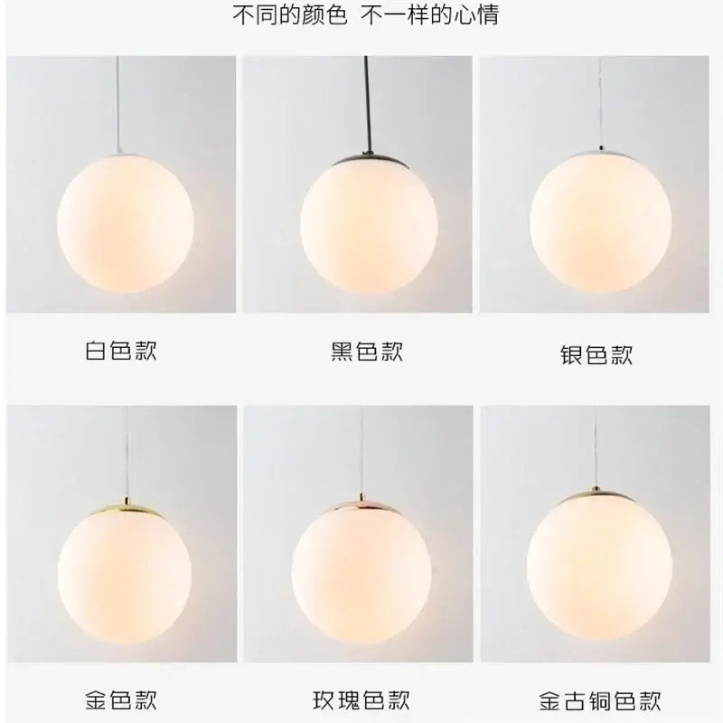 DecorBites™ Glass Ball Pendant Lights - Nordic Minimalist Chandelier for Living Room & Bedroom