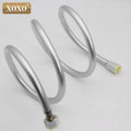Silver pvc flexible shower hose bathroom metallic spiral connector