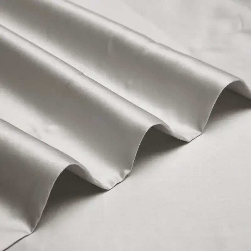 Silver satin egyptian cotton bedding set bedroom luxury 1000tc