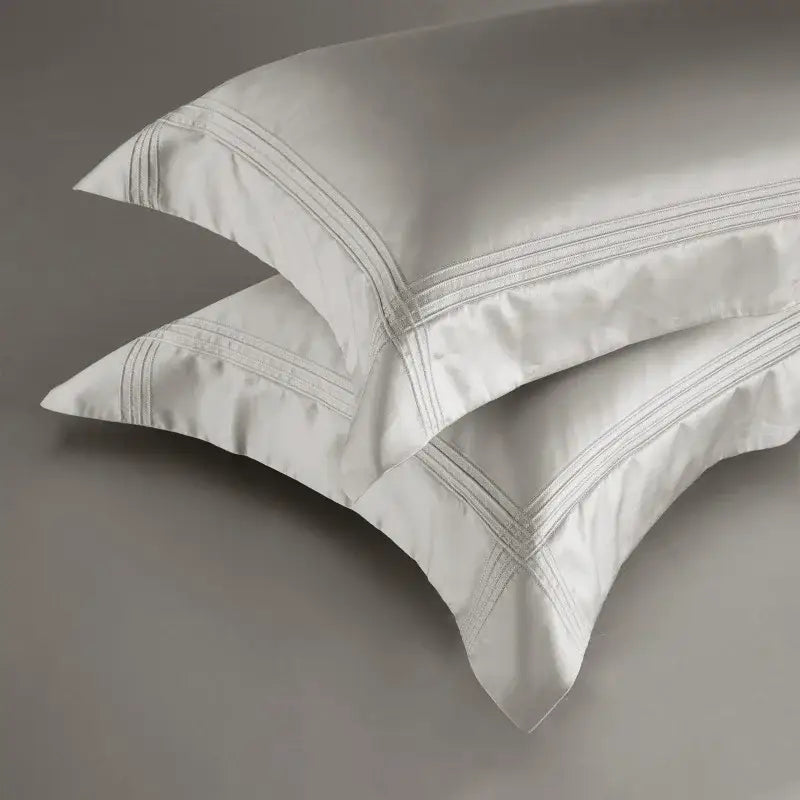 Silver satin egyptian cotton bedding set bedroom luxury 1000tc