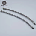 Silver stainless steel faucet plumbing hose for kitchen and bath