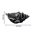 Silver white ceramic conch ashtray living room windproof shell decor