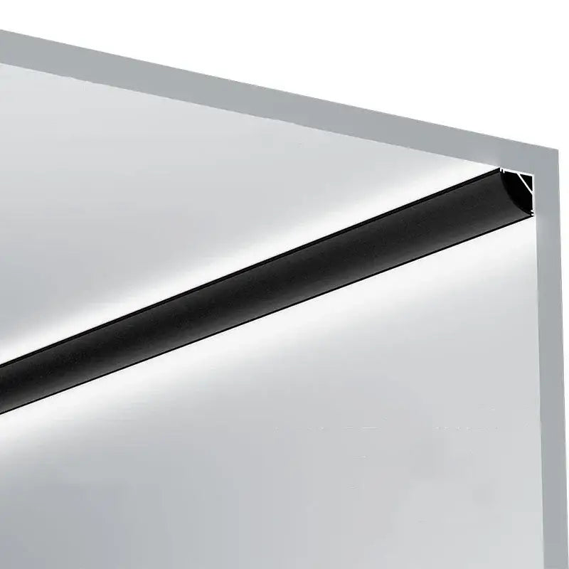 DecorBites™ Black V LED Aluminum Profile with Milky Cover for Strip Light in Corner Cabinets