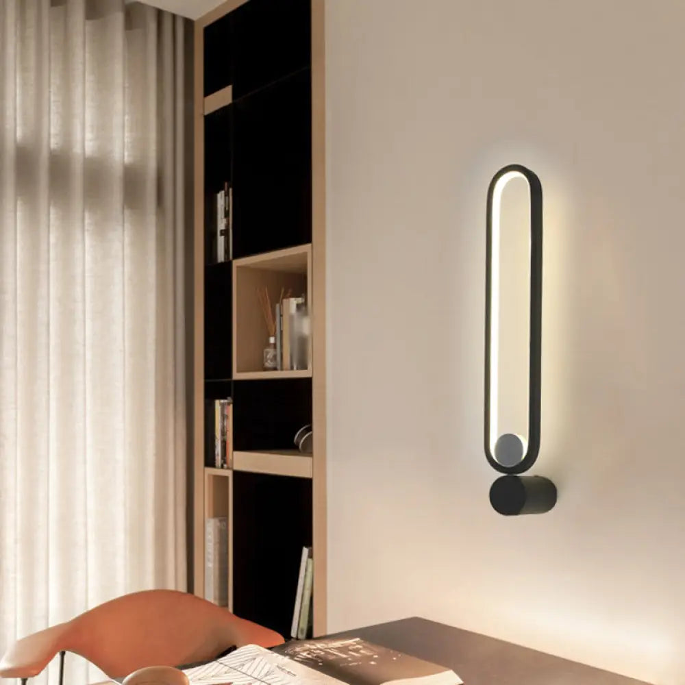 DecorBites™ Sleek Rotatable Black LED Wall Mounted Sconce Light with Simplicity Design