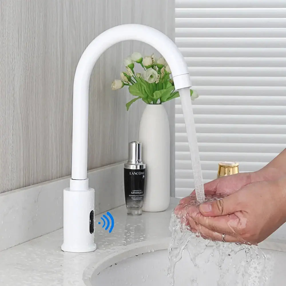 DecorBites™ Automatic Sensor Bathroom Faucet, Solid Brass, Water Saving, Touch-Free Electric Tap