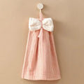 DecorBites™ Bowknot Microfiber Hand Towels Soft & Absorbent Coral Velvet for Kitchen & Bathroom