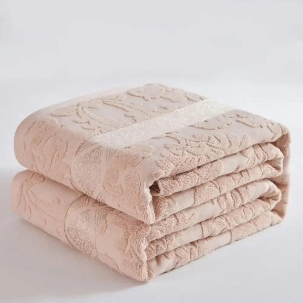 DecorBites™ Cotton Jacquard Towel Blanket for Adult Summer Air Conditioning, Sofa Cover