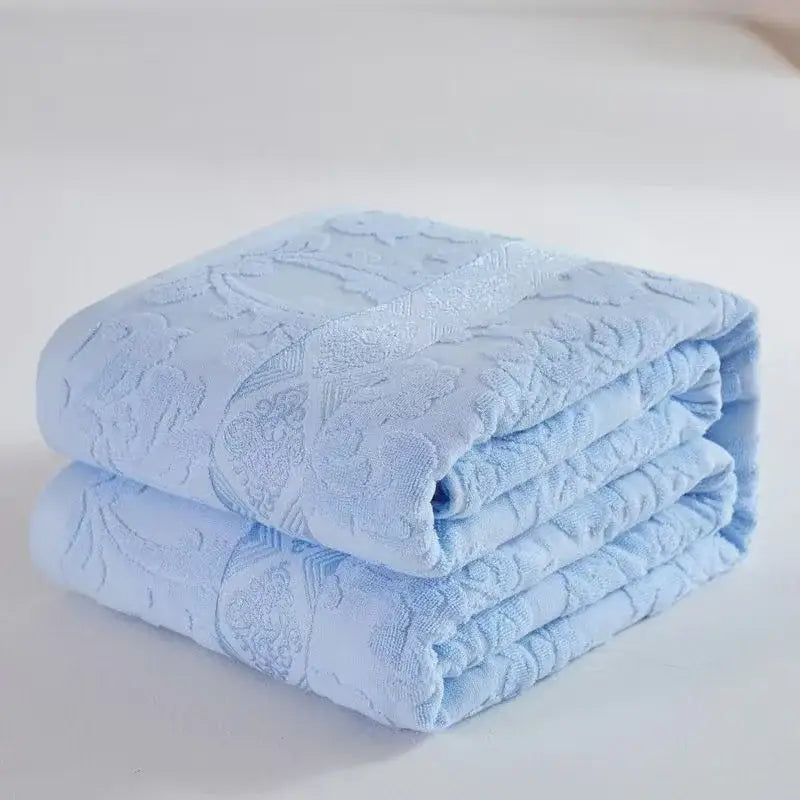 DecorBites™ Cotton Jacquard Towel Blanket for Adult Summer Air Conditioning, Sofa Cover