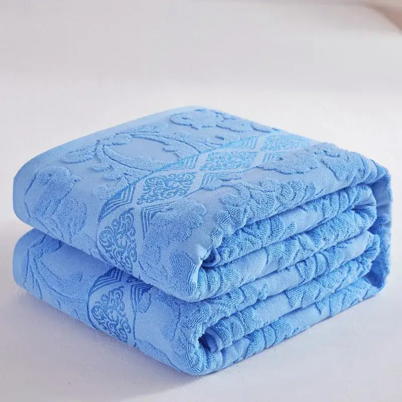 DecorBites™ Cotton Jacquard Towel Blanket for Adult Summer Air Conditioning, Sofa Cover