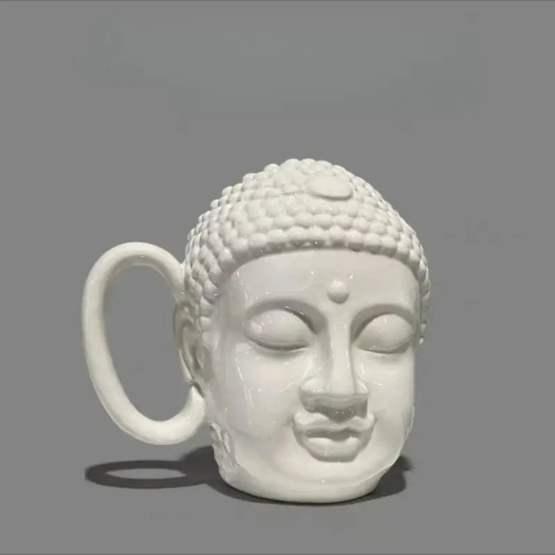 Teal buddha sculpture ceramic coffee mug kitchen decor