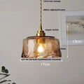 DecorBites™ Amber Glass Pendant Light with Adjustable Wire for Dining Room and Kitchen
