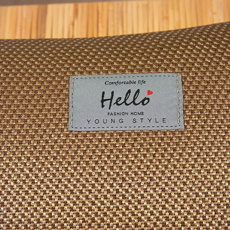 Textured brown woven cooling cervical pillow bedroom sleep health