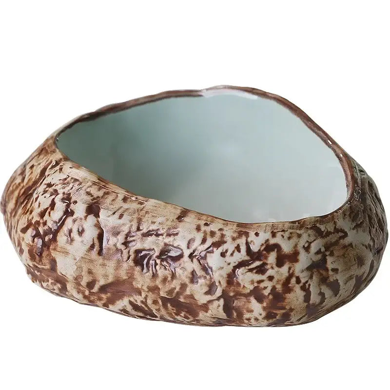 Textured earthy green decorbites ceramic dessert plate dining room