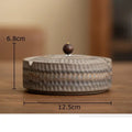 DecorBites™ Ceramic Ashtray with Lid - Stylish Smoking Accessories for Home and Office