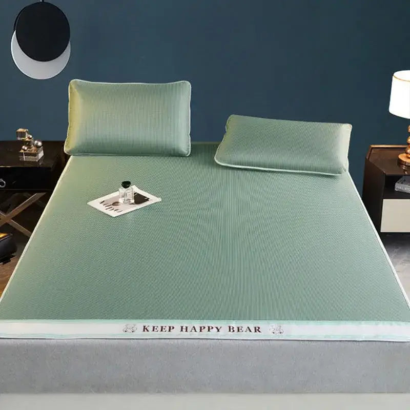 DecorBites™ 1800D Cooling Fibres Bed Mat & Pillowcases Set for Summer Nights