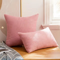 Textured linen cotton throw pillowcase for living room decor