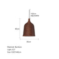 DecorBites™ Bamboo Weaving LED Pendant Lights for Home Decor and Dining Room